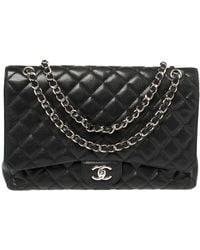 chanel maxi double flap caviar