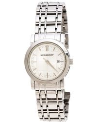 Burberry Silver Stainless Steel Bu1351 Women's Wristwatch 28mm - Metallic