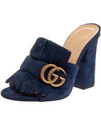 gucci fringe mules