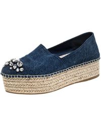 miu miu denim espadrilles