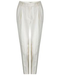 Burberry London Silk Regular Fit Tailored Trousers S - Multicolour