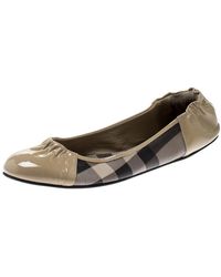 burberry nova check ballerina flats