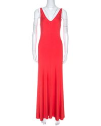 ralph lauren red maxi dress
