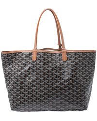 Goyard Brown/tan Coated Canvas And Leather St. Louis Tote