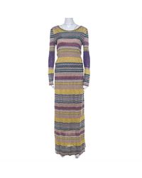 Missoni Multicolour Patterned Lurex Knit Maxi Dress S