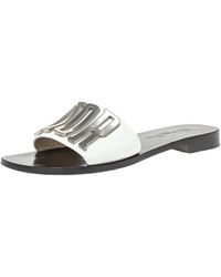 dior white flat sandals