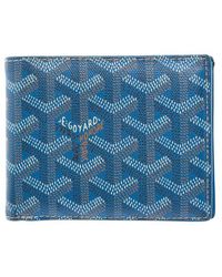 goyard wallet mens blue