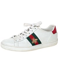 gucci ace bee white