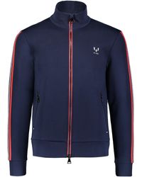 The Messi Brand Messi Two Way Zip Knit Jacket - Blue