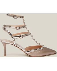 Valentino Valentino Garavani Rockstud Leather Court Shoes - Multicolour