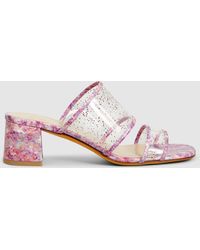 Maryam Nassir Zadeh Martina Patent-leather And Pvc Sandals - Purple