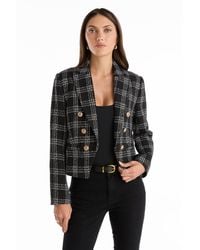 The Noli Shop - Gabrielle Tweed Double Breasted Blazer - Lyst