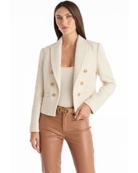 The Noli Shop - Gabrielle Tweed Double Breasted Blazer - Lyst