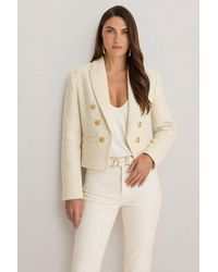The Noli Shop - Gabrielle Tweed Double Breasted Blazer - Lyst