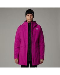 The North Face - Dryvent Mono Triclimate 3-In-1 Parka Deep Mulberry-Tnf - Lyst