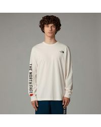 The North Face - Long-Sleeve Varsity Graphic T-Shirt Dune - Lyst