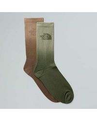 The North Face - Everyday Dip-Dye Crew Socks Bark Mist-Slate Moss-Mocha-Mushroom - Lyst