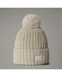 The North Face - Cosy Chunky Cabin Beanie Gardenia-Gravel-Khaki Stone-Gardenia - Lyst