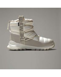 The North Face - ’S Thermoball Waterproof Lace-Up Winter Boots Almond Butter/Tnf - Lyst