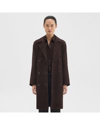 Theory - Utility Trench Coat In Suede - Lyst