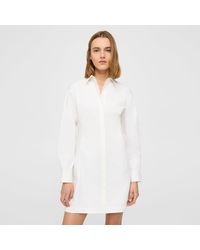 Theory - Mini Shirt Dress In Stretch Cotton - Lyst