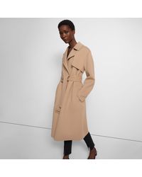 Theory - Wrap Trench Coat In Double-face Wool-cashmere - Lyst