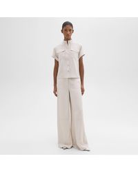 Theory - Wide-leg Carpenter Pant In Fluid Twill - Lyst