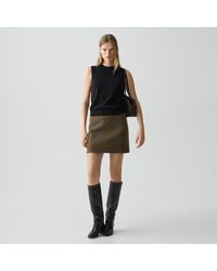 Theory - A-Line Mini Skirt - Lyst