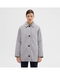 Theory - Reversible Recycled Wool Car Coat - Lyst