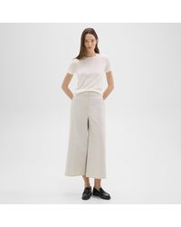 Theory - Cropped Wide-leg Pant In Neoteric Twill - Lyst