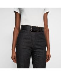 Theory - Center Bar Belt In Leather - Lyst