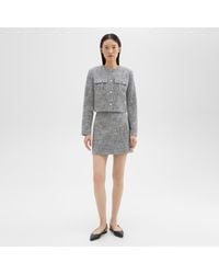 Theory - Mini Skirt In Canvas Tweed - Lyst