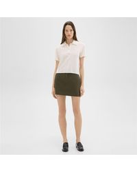 Theory - Mini Trouser Skirt In Organic Cotton - Lyst