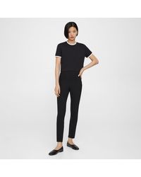 Theory - Pintucked Slim Pant In Stretch Cotton - Lyst
