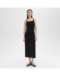 Theory - Pointelle Midi Dress In Crepe Knit - Lyst