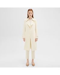 Theory - Oaklane Trench Coat In Admiral Crepe - Lyst