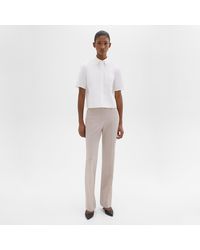 Theory - Flared Full-length Pant In Good Wool - Lyst