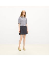 Theory - Pleated A-Line Mini Skirt - Lyst