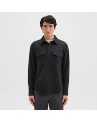 justin shirt jacket in double face wool cashmere