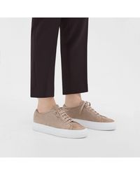 Theory - Common Projects Tournament Shearling-lined Low-top Platform Sneakers - Lyst