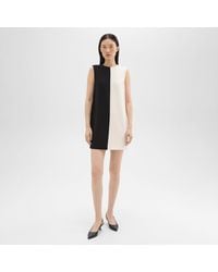 Theory - Split Sleeveless Shift Dress In Admiral Crepe - Lyst