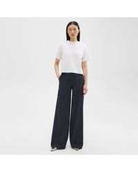 Theory - High-waist Wide-leg Pant In Good Linen - Lyst