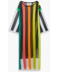 Christopher John Rogers - Striped Knitted Maxi Dress - Lyst