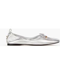 FRAME - Le Sunset Bow-detailed Leather Ballet Flats - Lyst