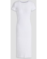 Enza Costa - Ribbed Stretch Cotton And Modal-blend Jersey Midi Dress - Lyst