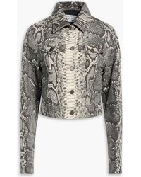 Gabriela Hearst - Bronte Snake-print Denim Jacket - Lyst