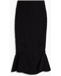 Versace - Cutout Crepe Midi Skirt - Lyst