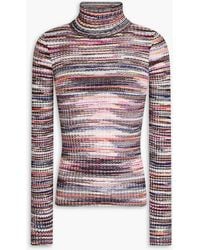 Missoni - Space-Dyed Ribbed-Knit Turtleneck Sweater - Lyst