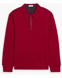 Theory - Cotton-Jersey Half-Zip Sweatshirt - Lyst