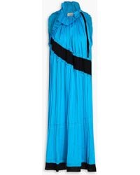 3.1 Phillip Lim - Satin Crepe-paneled Pleated Georgette Midi Dress - Lyst